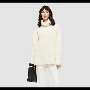 JOSEPH LTD CARDIGAN STITCH HIGH NECK JUMPER SWEATER MADE IN LONDON